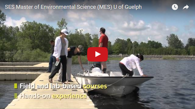 YouTube Video - SES Master of Environmental Science (MES) U of Guelph - Field and lab based courses, Hands on experience